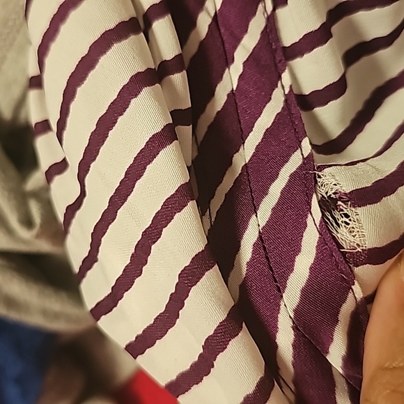 NWT Lane Bryant Flowy Stripe Hi-Low Tunic, Purple White Stripes - Picture 4 of 4